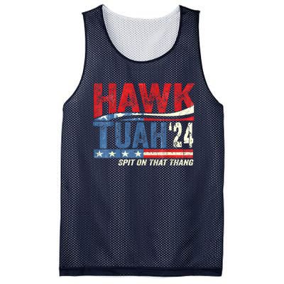 Hawk Tuah 24 Spit On That Thang American Flag Gift Mesh Reversible Basketball Jersey Tank