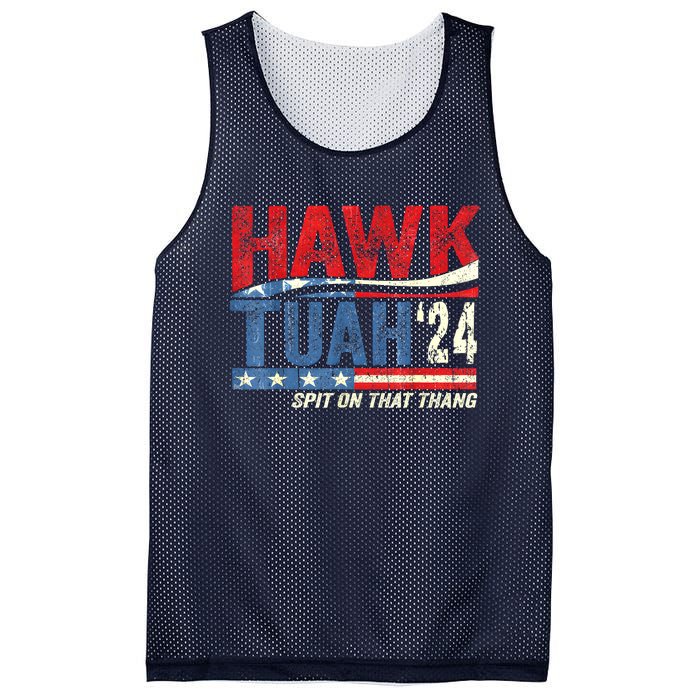 Hawk Tuah 24 Spit On That Thang American Flag Gift Mesh Reversible Basketball Jersey Tank