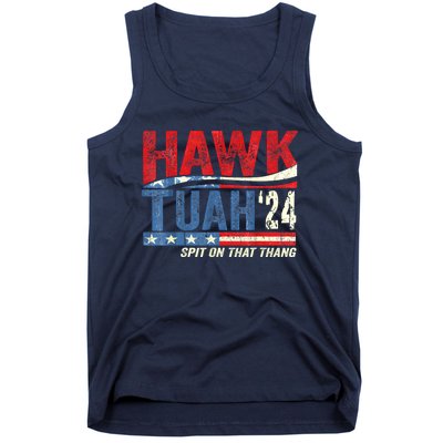 Hawk Tuah 24 Spit On That Thang American Flag Gift Tank Top