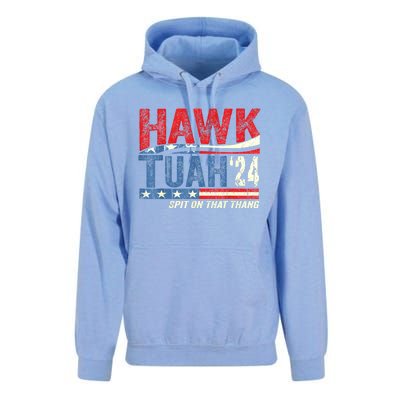 Hawk Tuah 24 Spit On That Thang American Flag Gift Unisex Surf Hoodie