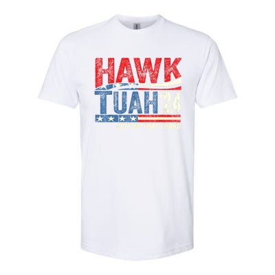 Hawk Tuah 24 Spit On That Thang American Flag Gift Softstyle CVC T-Shirt