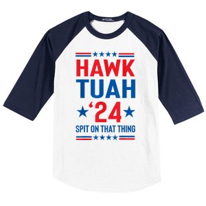 Hawk Tuah 24 Spit On That Thang Cute Design Baseball Sleeve Shirt