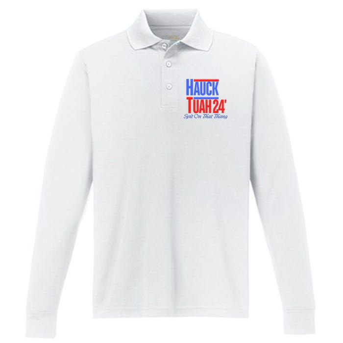 Hauck Tuah 24 Spit On That Thang Performance Long Sleeve Polo