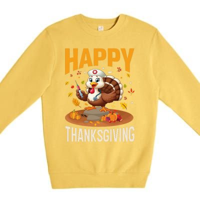 Happy Thanksgiving 2024 Celebration Graphic Premium Crewneck Sweatshirt