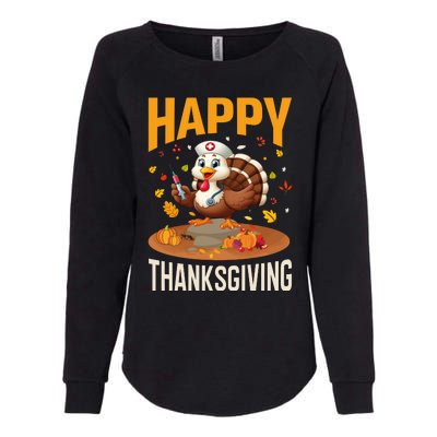 Happy Thanksgiving 2024 Celebration Graphic Womens California Wash Sweatshirt