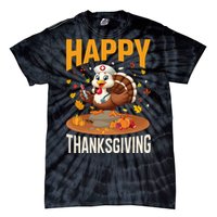 Happy Thanksgiving 2024 Celebration Graphic Tie-Dye T-Shirt