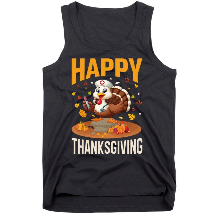 Happy Thanksgiving 2024 Celebration Graphic Tank Top