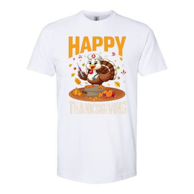 Happy Thanksgiving 2024 Celebration Graphic Softstyle® CVC T-Shirt