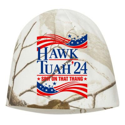 Hawk Tauh 24 Spit On That Thang Usa American Flag Meme Quote Kati - Camo Knit Beanie