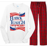 Hawk Tauh 24 Spit On That Thang Usa American Flag Meme Quote Long Sleeve Pajama Set