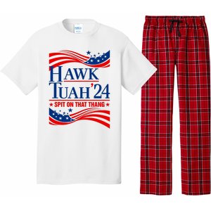 Hawk Tauh 24 Spit On That Thang Usa American Flag Meme Quote Pajama Set