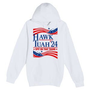 Hawk Tauh 24 Spit On That Thang Usa American Flag Meme Quote Premium Pullover Hoodie