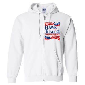 Hawk Tauh 24 Spit On That Thang Usa American Flag Meme Quote Full Zip Hoodie