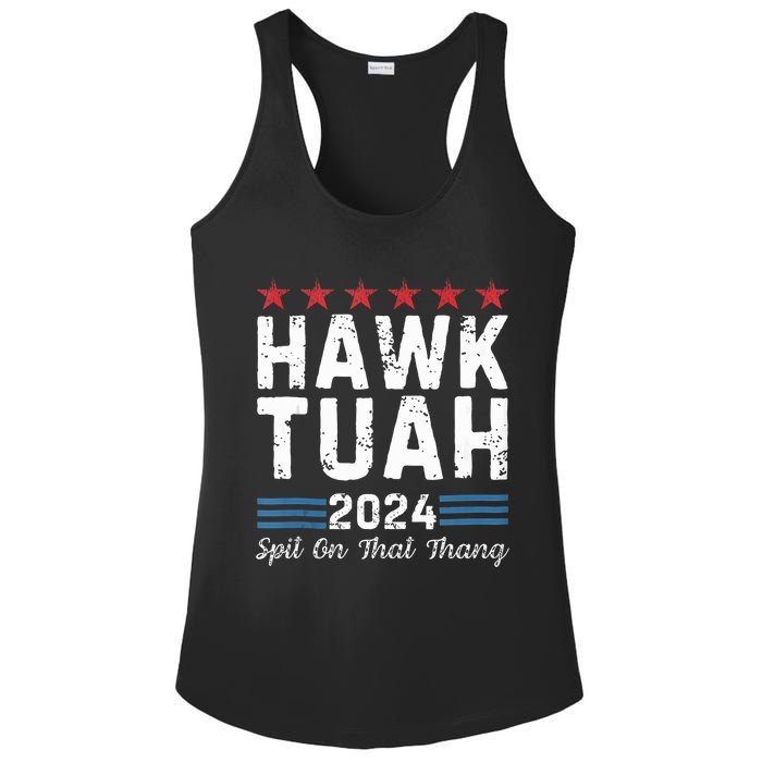 Hawk Tuah 24 Spit On That Thang Ladies PosiCharge Competitor Racerback Tank