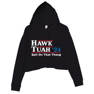 Hawk Tuah 24 Spit On That Thang Crop Fleece Hoodie