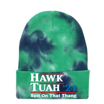 Hawk Tuah 24 Spit On That Thang Tie Dye 12in Knit Beanie