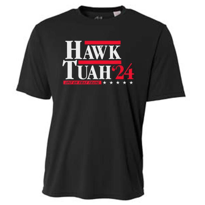 Hawk Tuah 24 Spit On That Thang Election Cooling Performance Crew T-Shirt