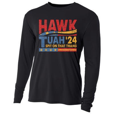 Hawk Tuah 24 Spit On That Thang Tank Top Cooling Performance Long Sleeve Crew