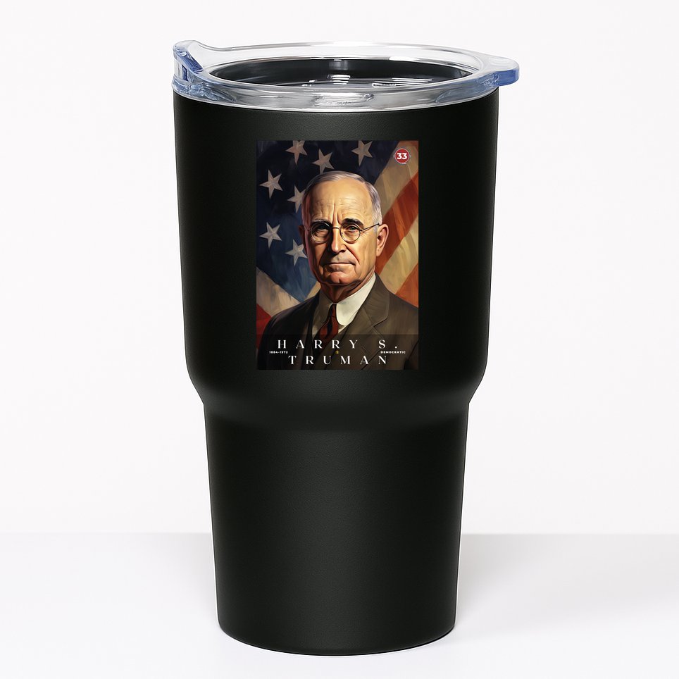 Harry Truman 33rd President Of The United States Portrait Tumbler