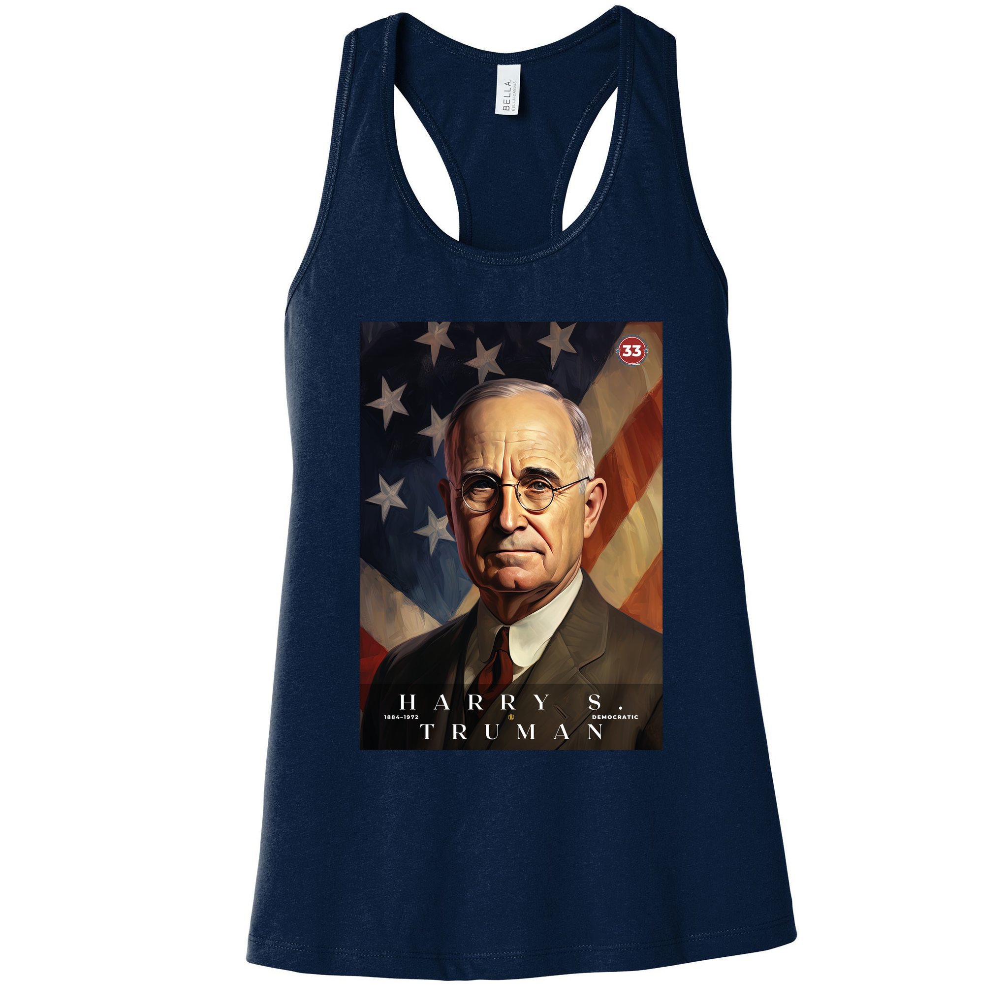 Harry Truman 33rd President Of The United States Portrait Womens Tank Top