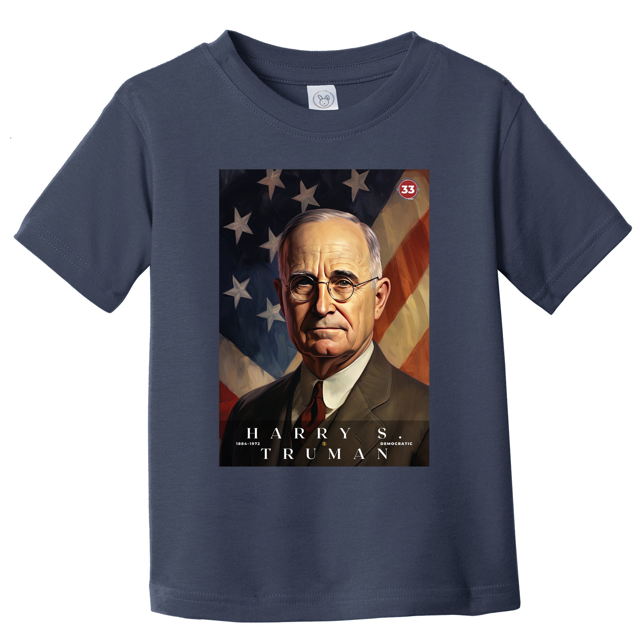 Harry Truman 33rd President Of The United States Portrait Toddler T-Shirt
