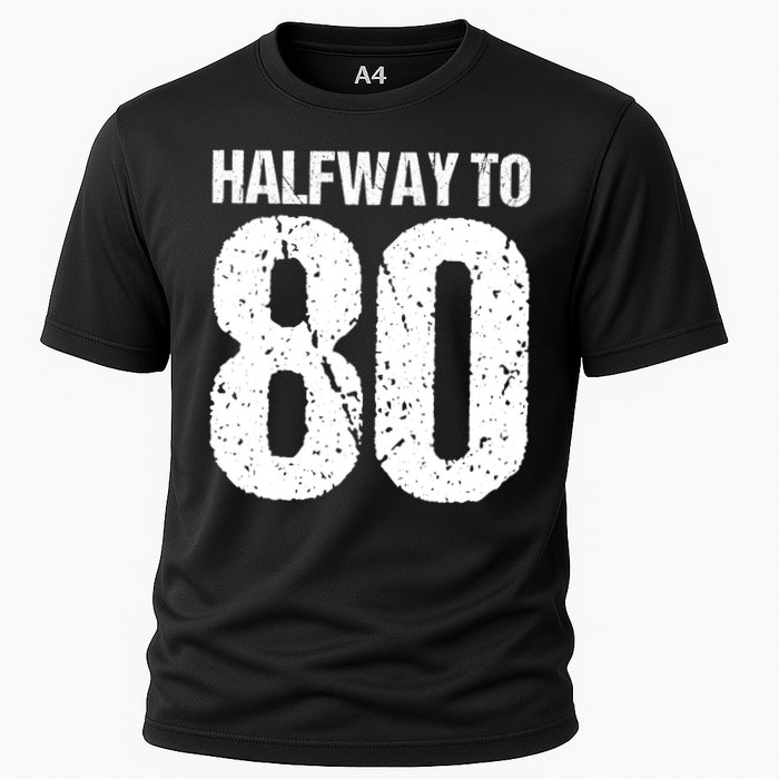 Halfway To 80 40th Birthday Cooling Performance Crew T-Shirt