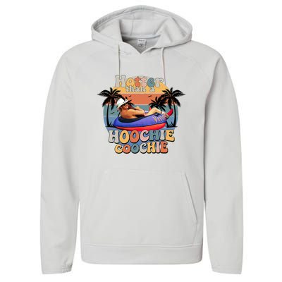 Hotter Than A Hoochie Coochie Funny Retro Country Music Performance Fleece Hoodie