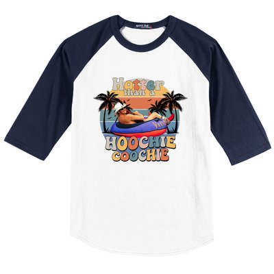 Hotter Than A Hoochie Coochie Funny Retro Country Music Baseball Sleeve Shirt