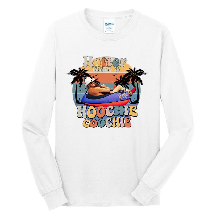 Hotter Than A Hoochie Coochie Funny Retro Country Music Tall Long Sleeve T-Shirt