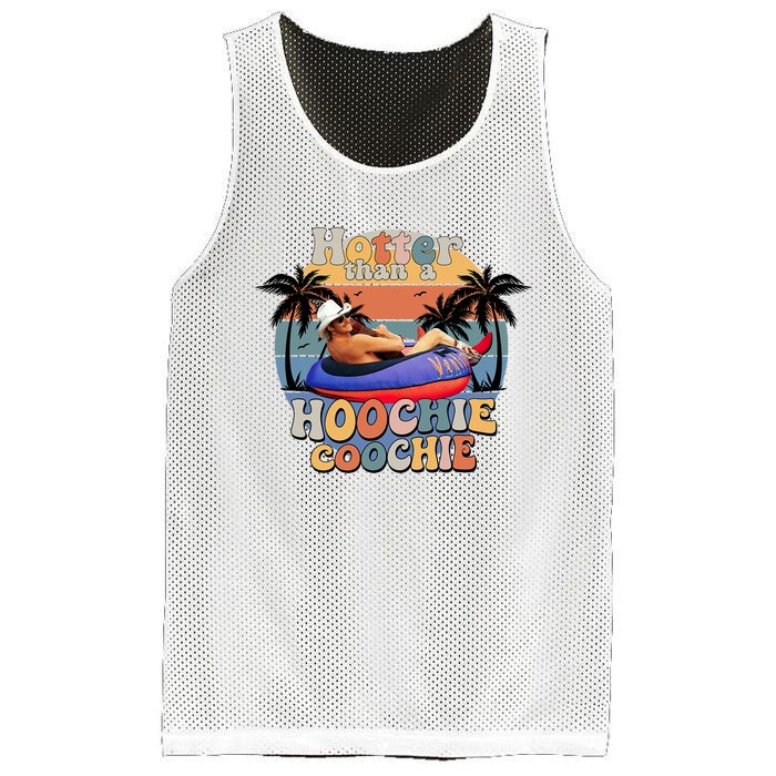 Hotter Than A Hoochie Coochie Funny Retro Country Music Mesh Reversible Basketball Jersey Tank