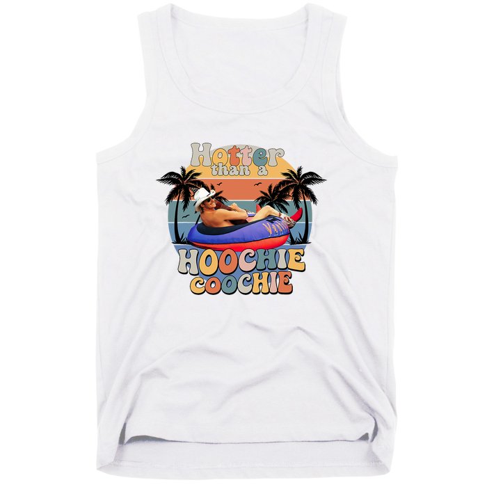 Hotter Than A Hoochie Coochie Funny Retro Country Music Tank Top