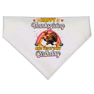 Happy Thanksgiving And Yes ItS My Birthday Turkey USA-Made Doggie Bandana