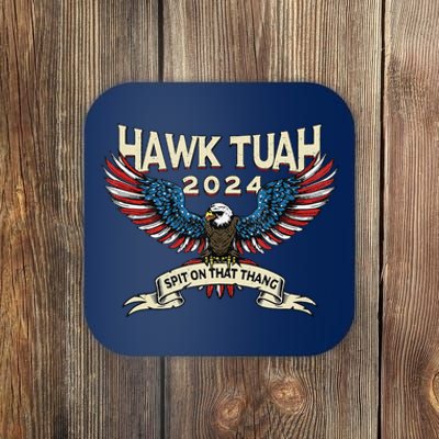 Hawk Tush American Eagle 2024 Funny Patriotic 4th Of July Coaster