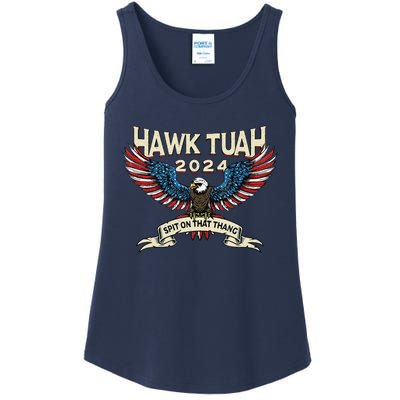 Hawk Tush American Eagle 2024 Funny Patriotic 4th Of July Ladies Essential Tank