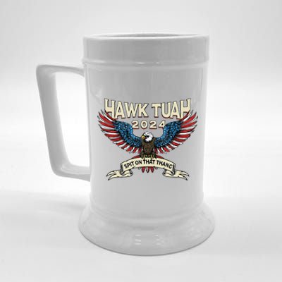 Hawk Tush American Eagle 2024 Funny Patriotic 4th Of July Beer Stein