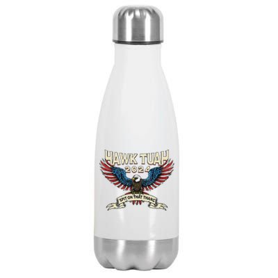 Hawk Tush American Eagle 2024 Funny Patriotic 4th Of July Stainless Steel Insulated Water Bottle