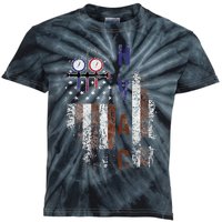 Hvac Techniacian American Flag Usa Vintage Gift Kids Tie-Dye T-Shirt