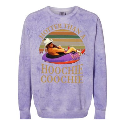 Hotter Than A Hoochie Coochie Chattahoochee Alan Jackson Vintage Colorblast Crewneck Sweatshirt