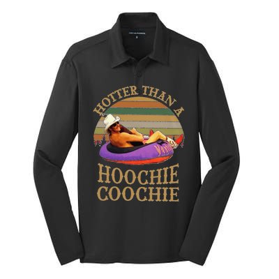 Hotter Than A Hoochie Coochie Chattahoochee Alan Jackson Vintage Silk Touch Performance Long Sleeve Polo