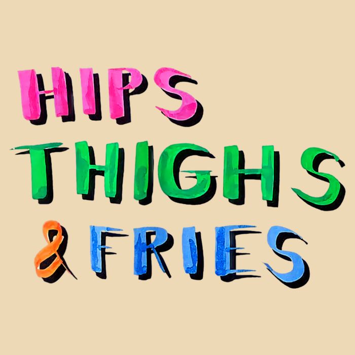Hips Thighs And Fries Funny Zip Tote Bag