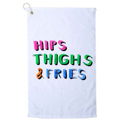 Hips Thighs And Fries Funny Golf Towel