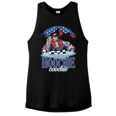 Hotter Than A Hoochie Coochie Funny Ladies PosiCharge Tri-Blend Wicking Tank