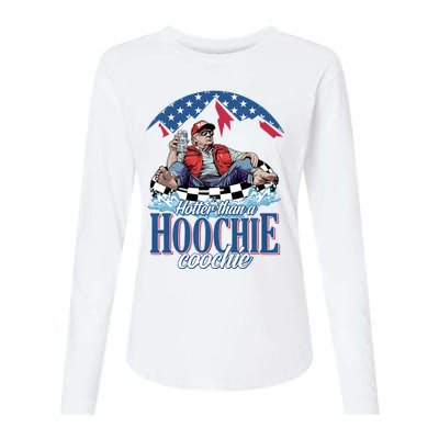 Hotter Than A Hoochie Coochie Funny Womens Cotton Relaxed Long Sleeve T-Shirt