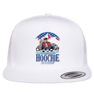 Hotter Than A Hoochie Coochie Funny Flat Bill Trucker Hat