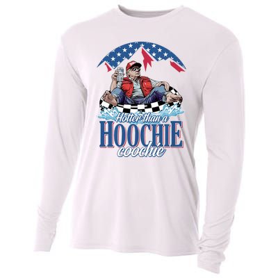 Hotter Than A Hoochie Coochie Funny Cooling Performance Long Sleeve Crew