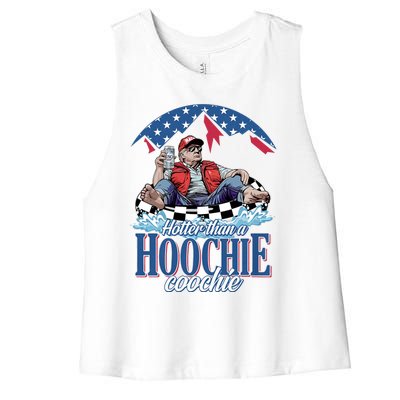 Hotter Than A Hoochie Coochie Funny Women's Racerback Cropped Tank