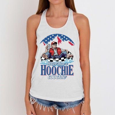 Hotter Than A Hoochie Coochie Funny Women's Knotted Racerback Tank