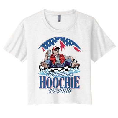 Hotter Than A Hoochie Coochie Funny Women's Crop Top Tee