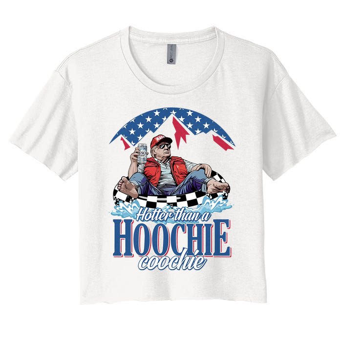 Hotter Than A Hoochie Coochie Funny Women's Crop Top Tee