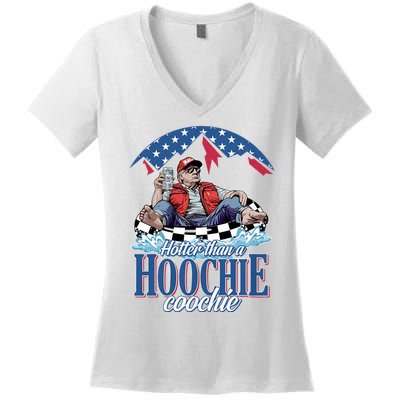 Hotter Than A Hoochie Coochie Funny Women's V-Neck T-Shirt